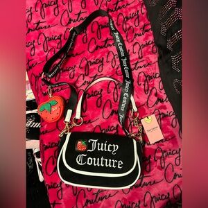 Juicy Couture Black and White Shoulder Bag